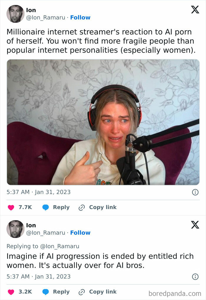 How Dare You Be Sad About People Making Deepfake Porn Of Yourself? Like, Grow Up!