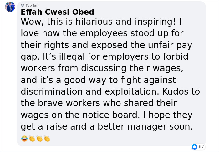 Employees Post Their Salaries On A Notice Board After Delusional Message From Management