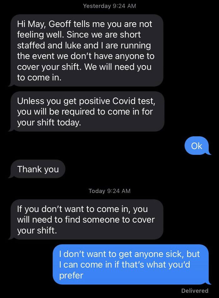 I Tried Not To Get My Coworkers Sick