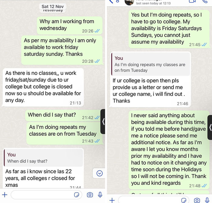 My Manager Assuming My Availability During The Holidays