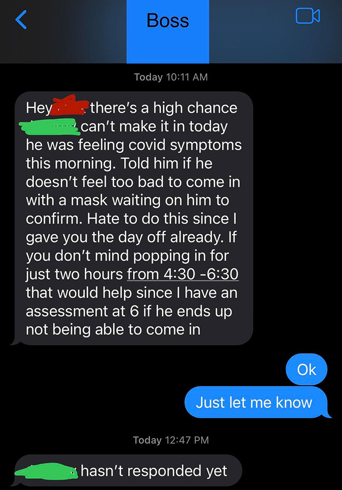 Today Is The First Time I've Taken A Personal Day Since February