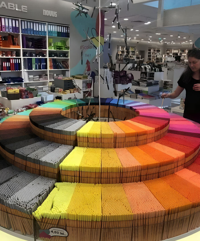 Color-Sorted Markers In A Bucharest Store