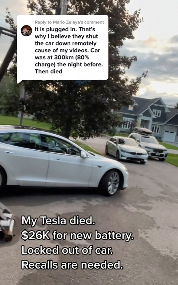 “I’ll Never Buy Another Tesla”: Fuming Driver Locked Out Of Tesla Is Forced To Pay $26k For A New Battery “I’ll Never Buy Another Tesla”: Fuming Driver Locked Out Of Tesla Is Forced To Pay $26k For A New Battery