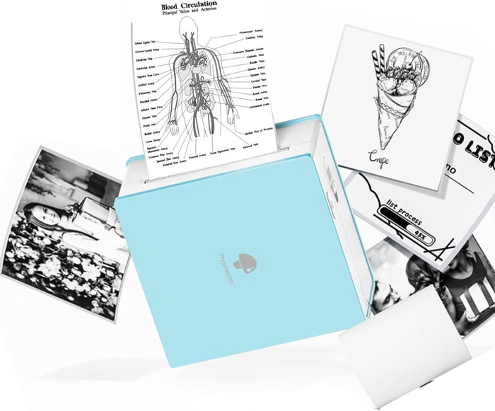 Phomemo M02 Sticker Printer: A portable and stylish Bluetooth thermal printer that’ll eliminate ink hassles and become your pocket-sized bestie for all note-taking and labeling needs – suitable for students to business professionals.