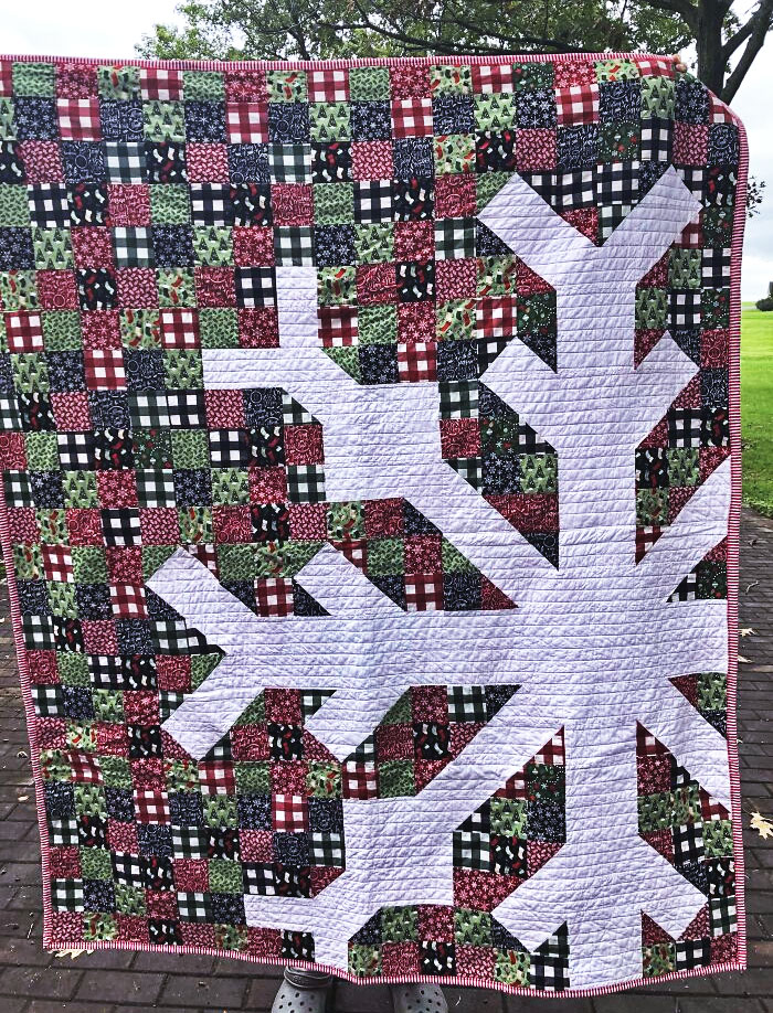 I Made This Christmas Quilt For My Aunt This Year. I Cannot Wait To Send It To Her