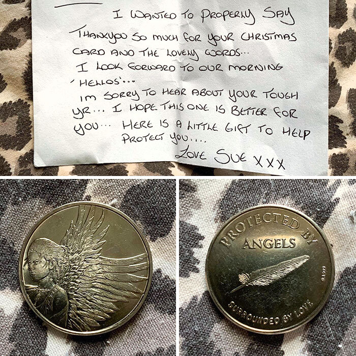 There's A Woman I Greet To On The School Run Every Day. We're Strangers, But I Wrote Her A Christmas Card Thanking For Always Being So Kind To Me. This Morning, She Handed Me This