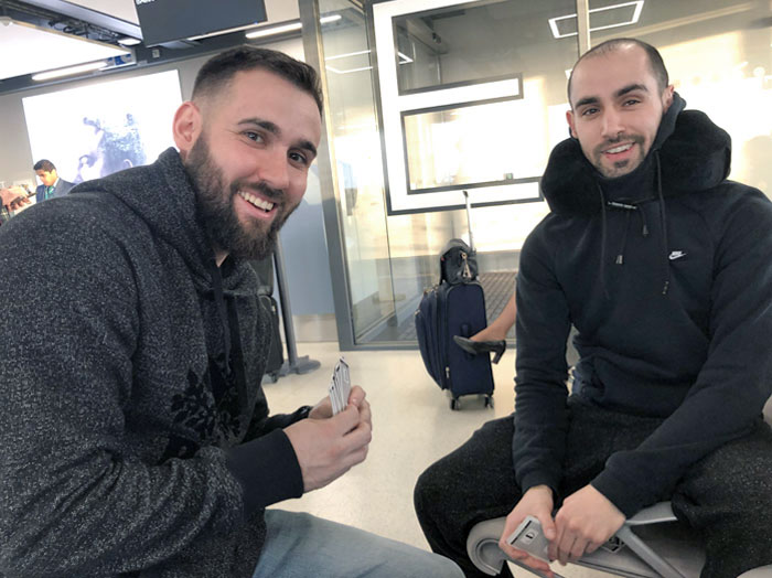 I Missed My Connecting Flight And Was Crying By Myself When These Two Complete Strangers Came Up To Me And Helped Me Cheer Up