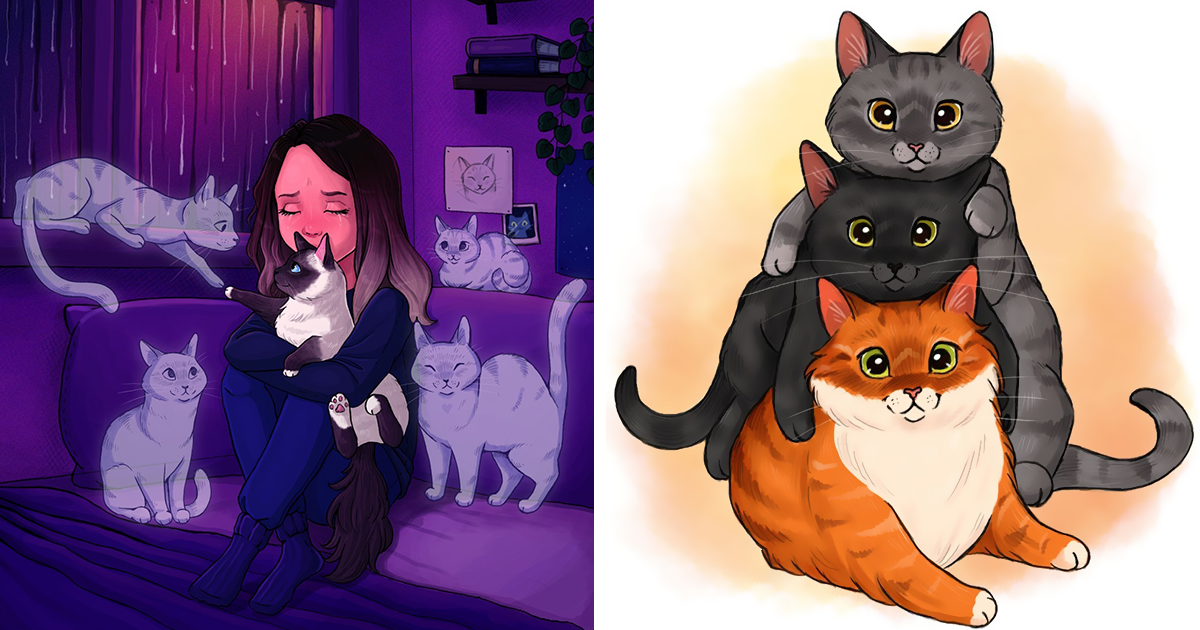 What It's Like To Have A Cat”: 23 Illustrations By Rita Szederke