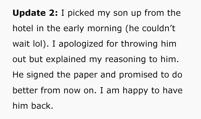 Mom asks if kicking out husband and son before Christmas was an overreaction, explaining her reasoning and apology.