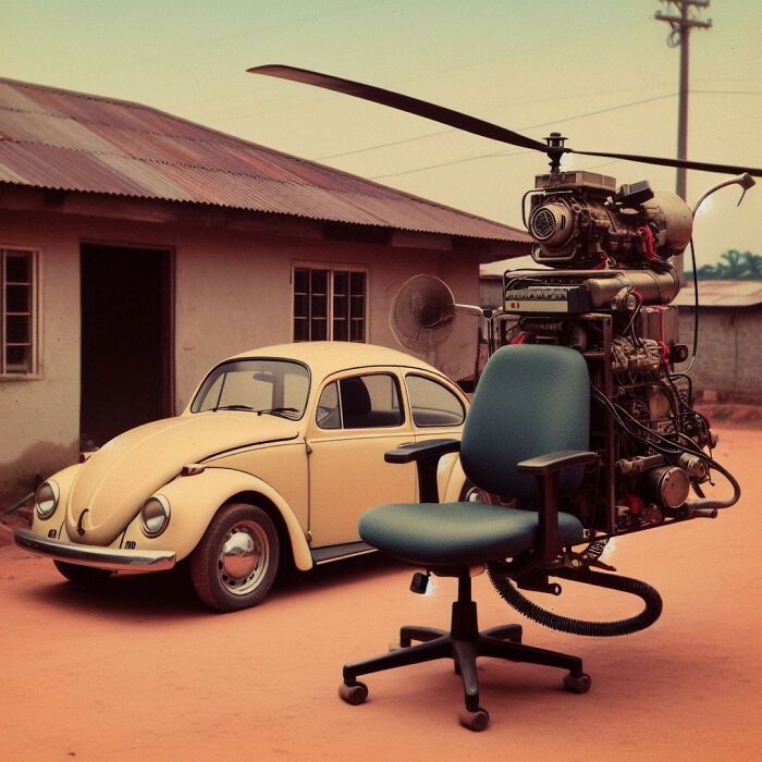 With The Help Of AI, I Made Nigerian Office Chairs Take To The Skies