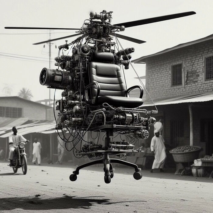 With The Help Of AI, I Made Nigerian Office Chairs Take To The Skies