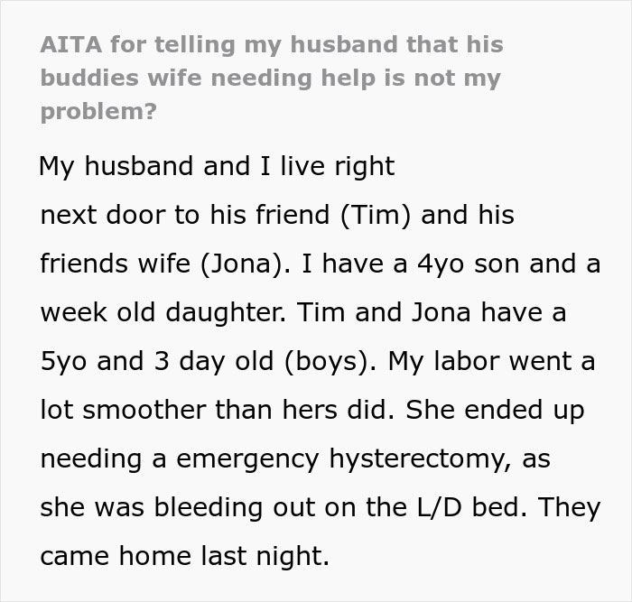 Men Turn On &ldquo;Heartless&rdquo; Woman For Not Helping Out Bedridden Wife After Hysterectomy