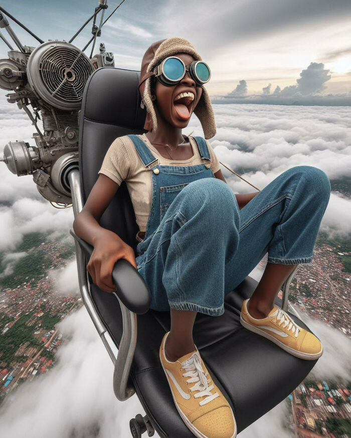 With The Help Of AI, I Made Nigerian Office Chairs Take To The Skies