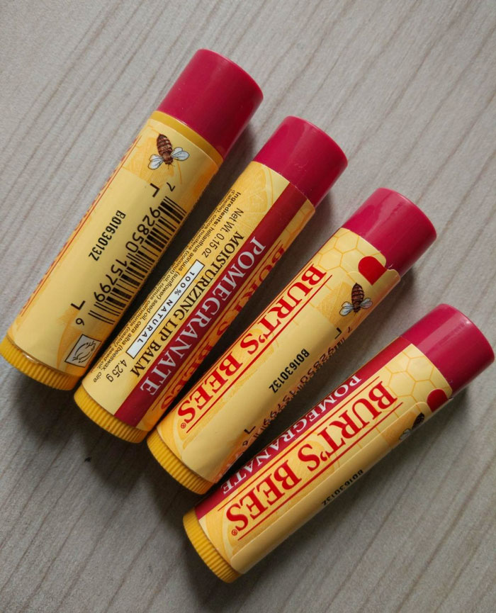  Burt's Bees Pomegranate Lip Balm — Tropical Flavor Sure To Make Any Pout Irresistible, Because Who Doesn't Want Kissable Lips This Valentine’s Day?