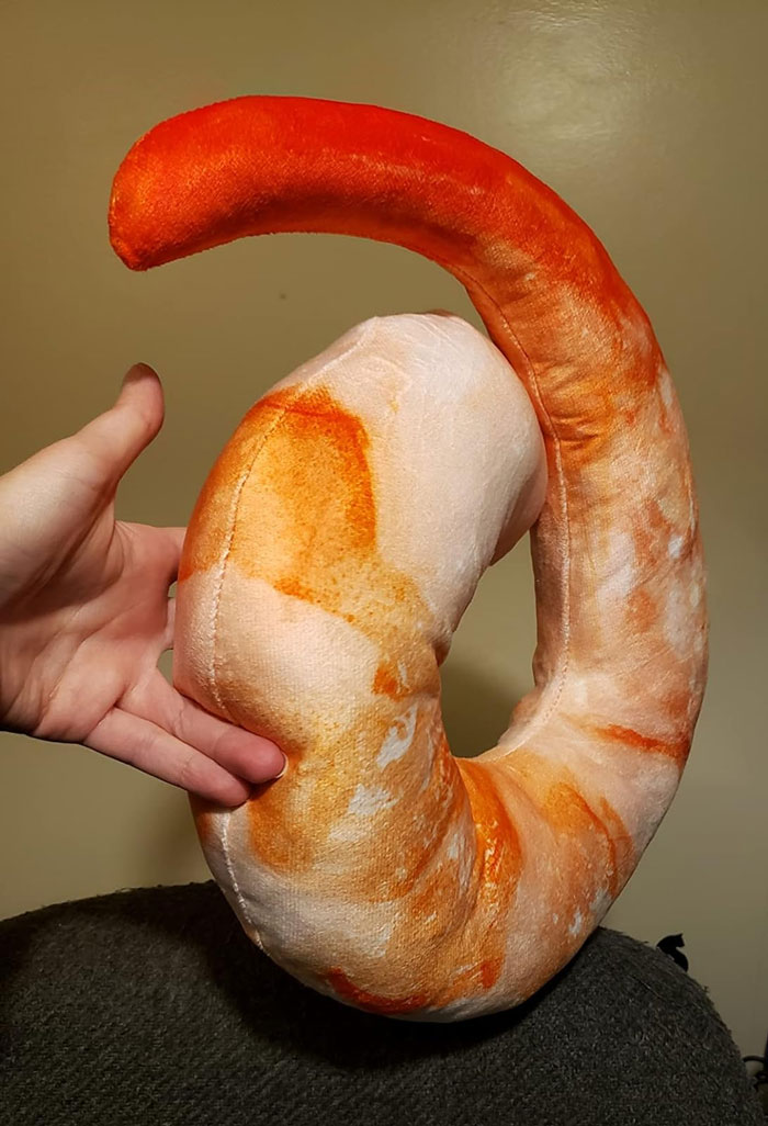 Help Your Loved Ones Snooze In Style And Comfort With This Shrimp-Shaped Neck Pillow - It's A Cut Above The Rest, And So Fluffy They Won't Want To Let It Go!