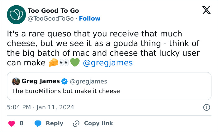 Man Goes Viral For Getting 36 Cheeses From Food Waste App, It Gets Even Better When Company Responds