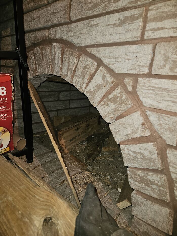 The 1.5 Foot Semicircle Firewood Opening We Use For Kindling