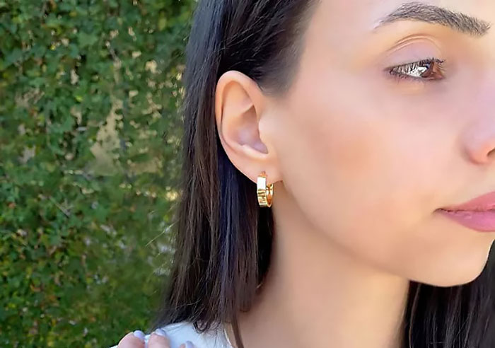 Gift The Kind Of Sparkle That Rivals The Twinkle In Her Eyes; These Italian Gold Hoops Are Like Love Letters For Her Ears