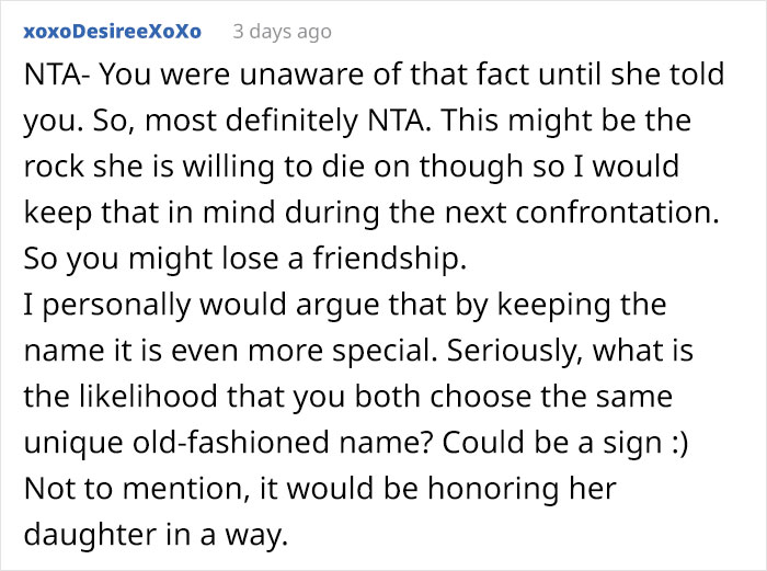 Pregnant Woman Asks If She Should Keep Baby&rsquo;s Name The Same After Friend Demands It Be Changed