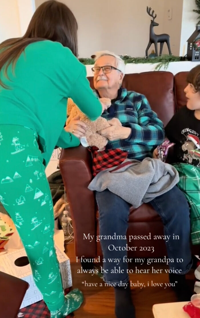 Grandpa Hears His Wife Of 66 Years' Voice Through A Very Special Talking Teddy