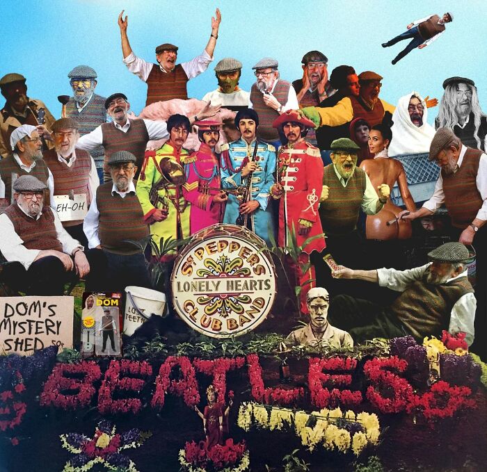 Son Uses Photoshop To Pay Homage To 82-Year-Old Father In Iconic Music Moments (24 Pics)