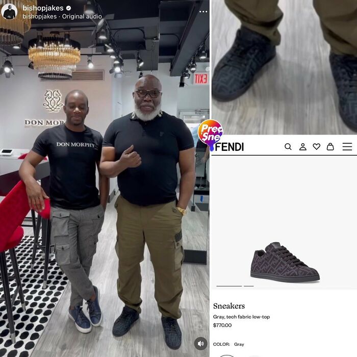 Bishop Jakes, A Man Of The People In The Fendi Low/Cargo Pant Combo