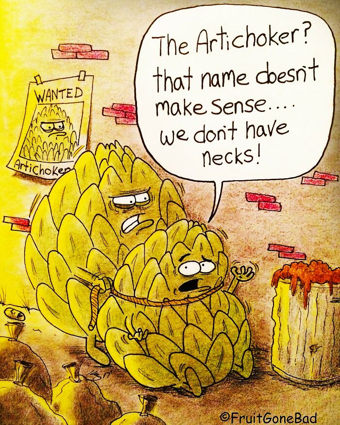 Cartoonist Draws 22 Absurd Comics Using Food Characters Weird Conservations (New Pics)