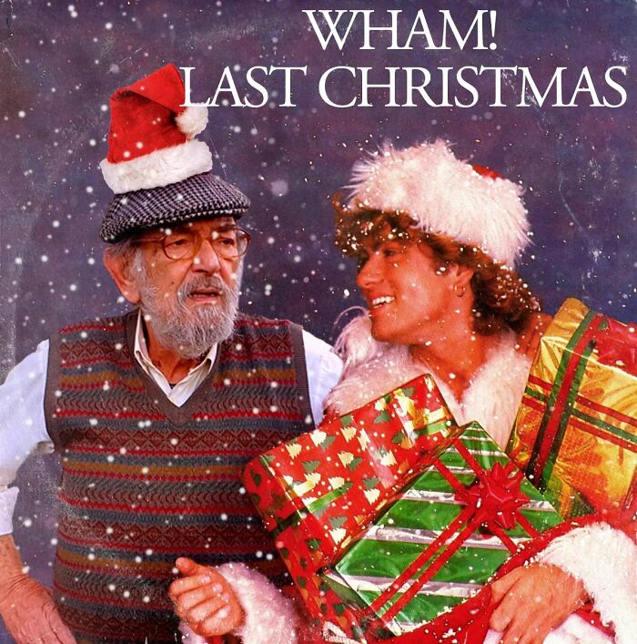 Son Uses Photoshop To Pay Homage To 82-Year-Old Father In Iconic Music Moments (24 Pics)