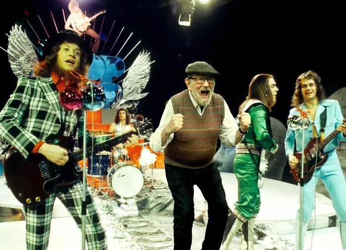 Son Uses Photoshop To Pay Homage To 82-Year-Old Father In Iconic Music Moments (24 Pics)