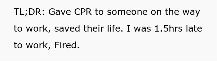 &ldquo;I Was Fired On The Spot&rdquo;: Person&rsquo;s Heroic Move On The Way To Work Cost Them A Job