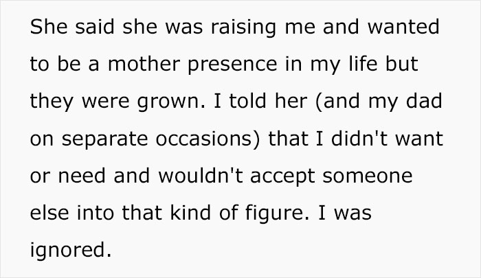 Teen Has A Meltdown During Family Christmas After Her Dad's New Wife Tries To Become Her Mom Teen Has A Meltdown During Family Christmas After Her Dad's New Wife Tries To Become Her Mom