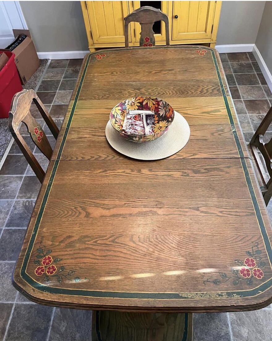 My Great, Great, Grandmothers Table From Mexico. My Great Grandmother Brought It To Tx When She Came To The Us And She Gave It To My Grandmother When She And My Abuelo Bought Their First House. My Grandma Passed It On To My Mom When She Bought Her First House. I've Lived All Over The Us And The Table Was Too Delicate To Ship But I Knew Some Say I'd Get That Table. I Bought My First House (20 Years After My Travels) Last Year When I Moved Back Home And This Was One Of The First Items I Moved Into The House. My Mom And I Cried As We Brought It In And Set It Up. My Family Had So Little When They Came To The Us But This Table Was Always There. To Drink Cafe Con Pan And Talk Chisme (Gossip), To Cry, To Discuss Difficult Decisions And To Celebrate Anything And Everyone. Oh The Stories This Table Could Tell. Makes Me So Proud To Be A Part Of This Long Line Of Strong Resilient Amazing Women. 🥰