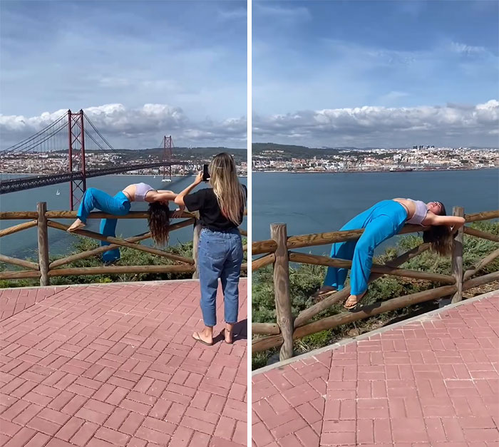 Ahhh Yes The Delicate Yet Powerful Arch Of The Suspension Bridge