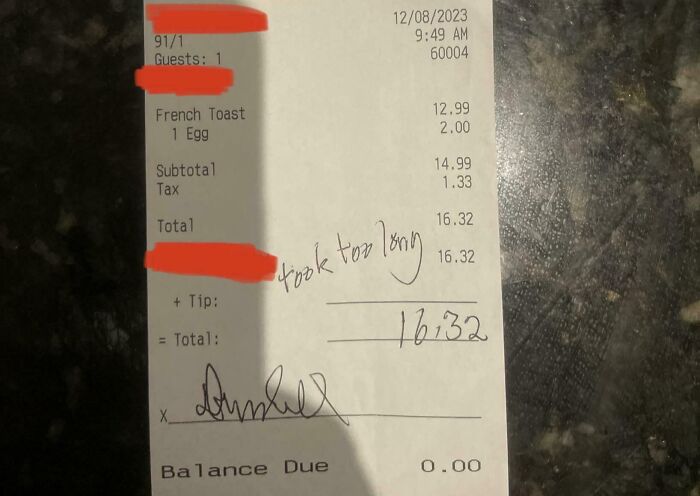 Sorry It Took 10 Minutes For Your French Toast