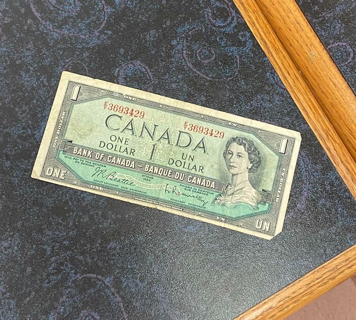 Someone Left Me A $1 Canadian Bill As A Tip Today