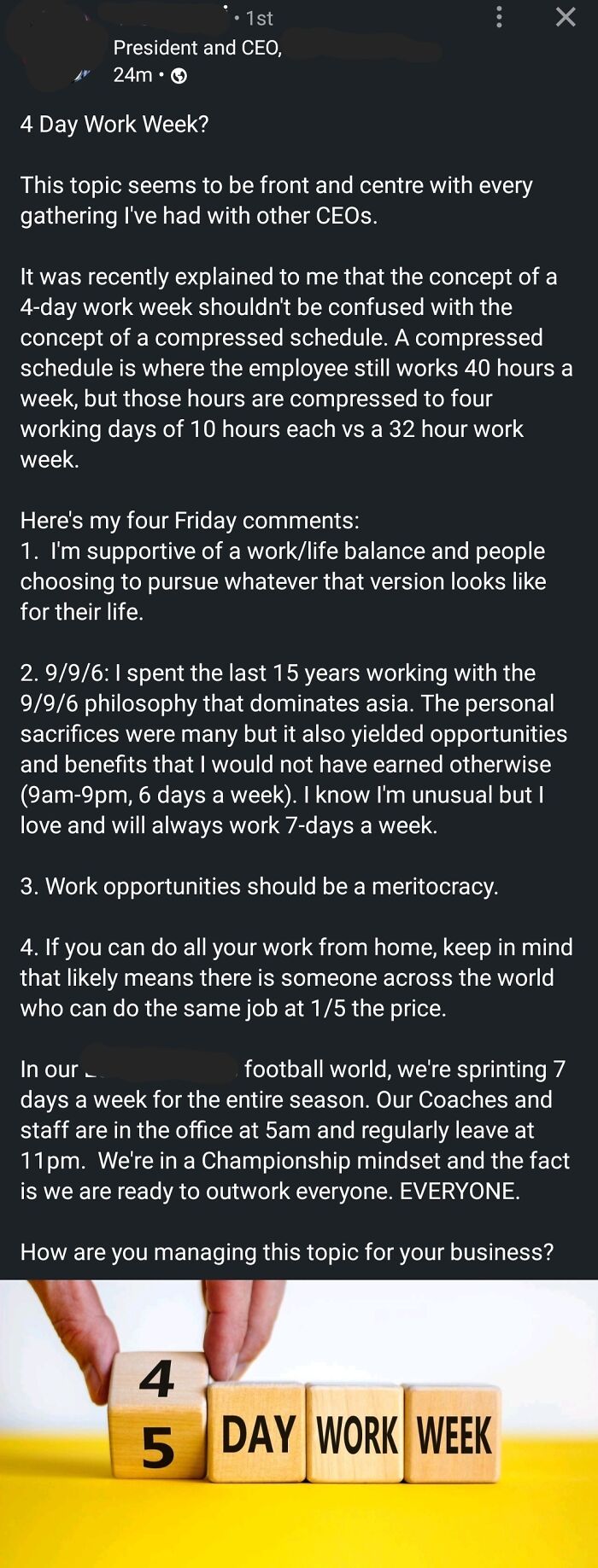 CEO Truly Out Of Touch