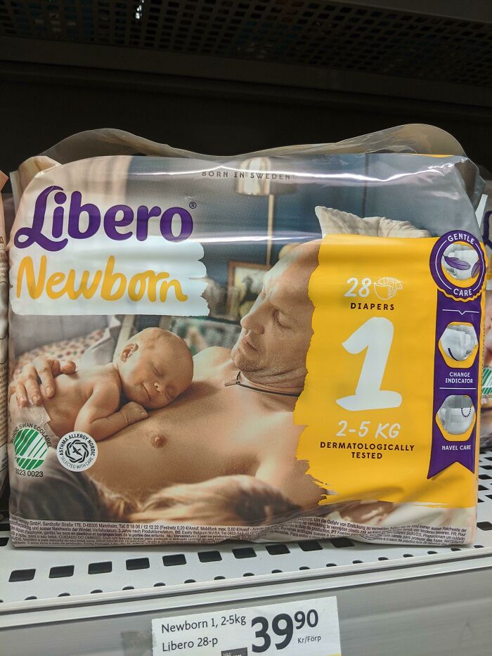 Nappies In Sweden Have A Father On The Packaging