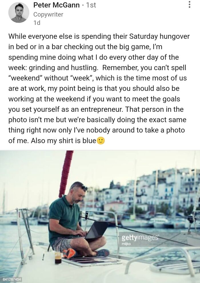 You Should Also Be Working At The Weekend