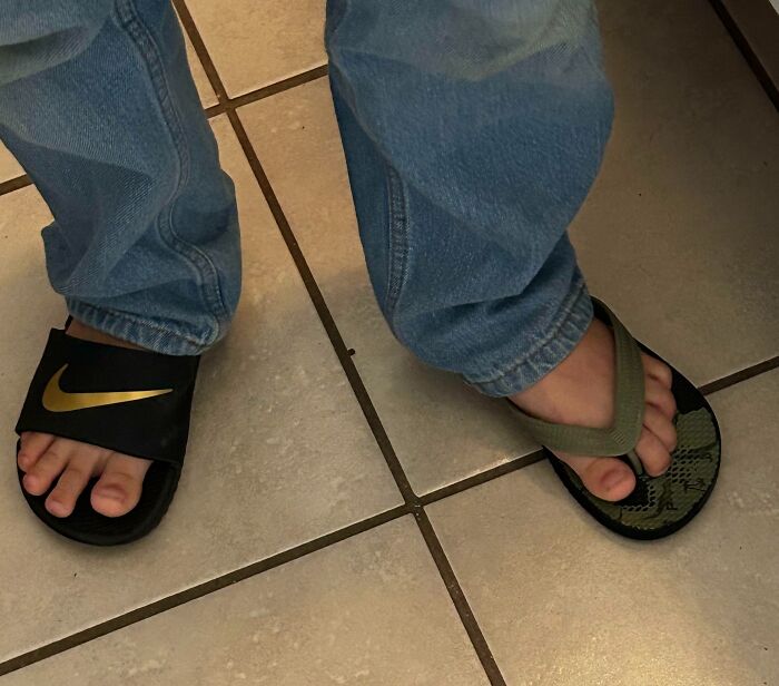 My 8-Year-Old Is Going To Grandma's. I Told Him To Dress Nice And Hurry Up Because He Was Going To Church With Them. I Didn't See How He Left The House... My Mom Just Sent Me This Picture