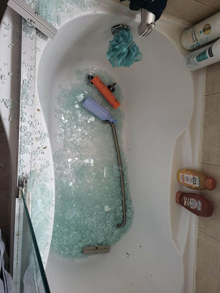 Was Lying In Bed When I Heard A Pop And Shattering Glass....