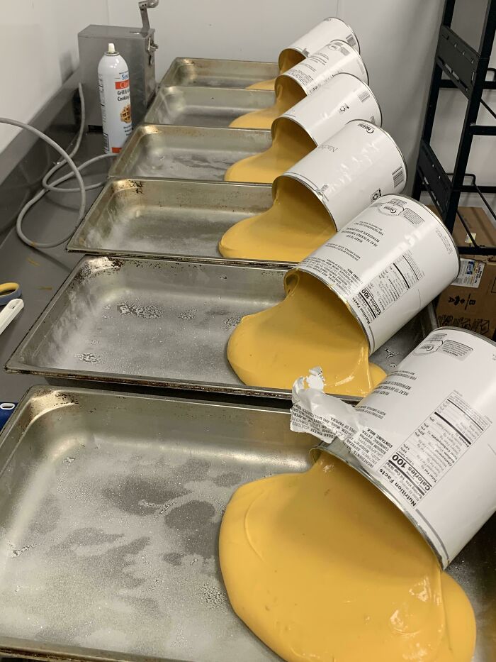 How I Pour The Cheese At Mighty Taco Before It’s Cooked