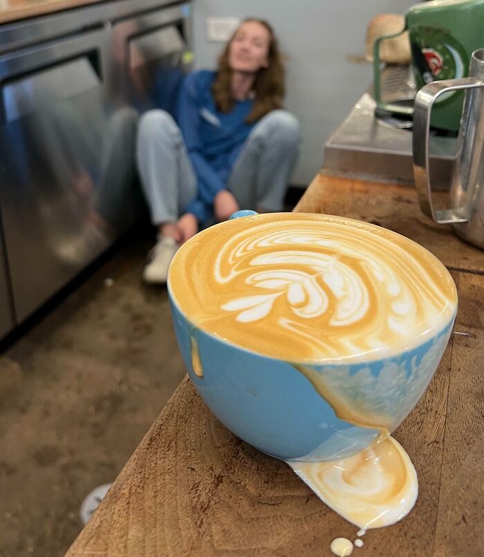 When You Do The Best Pour Of Your Life But Bump It After Setting It Down