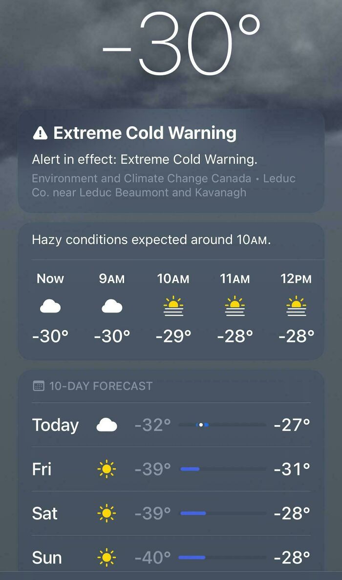 The Weather Where I Live