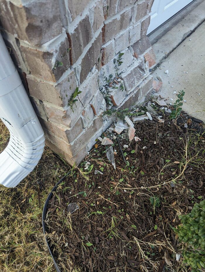 Neighbors Car E-Brake Failed And Rolled Back And Hit My House