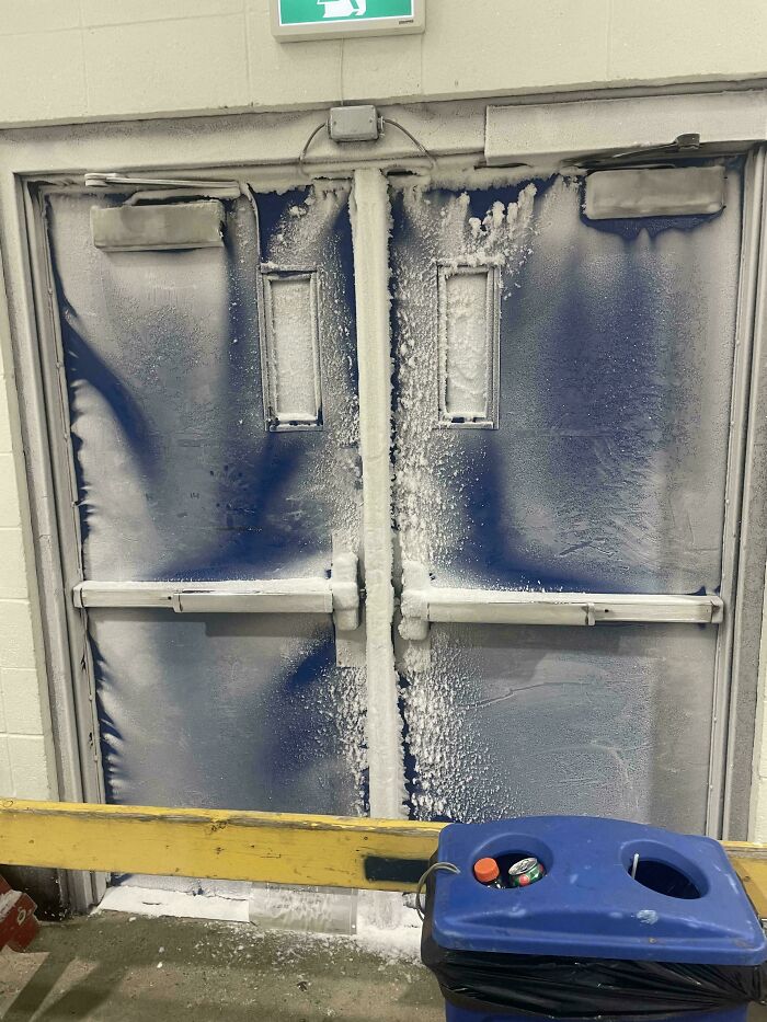 Hockey Tournament In Central Alberta. This Is The Door Of The Arena