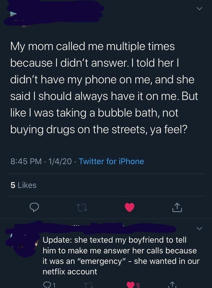 My Sister's Twitter Account.... She's 23yo And My Mom Still Does This