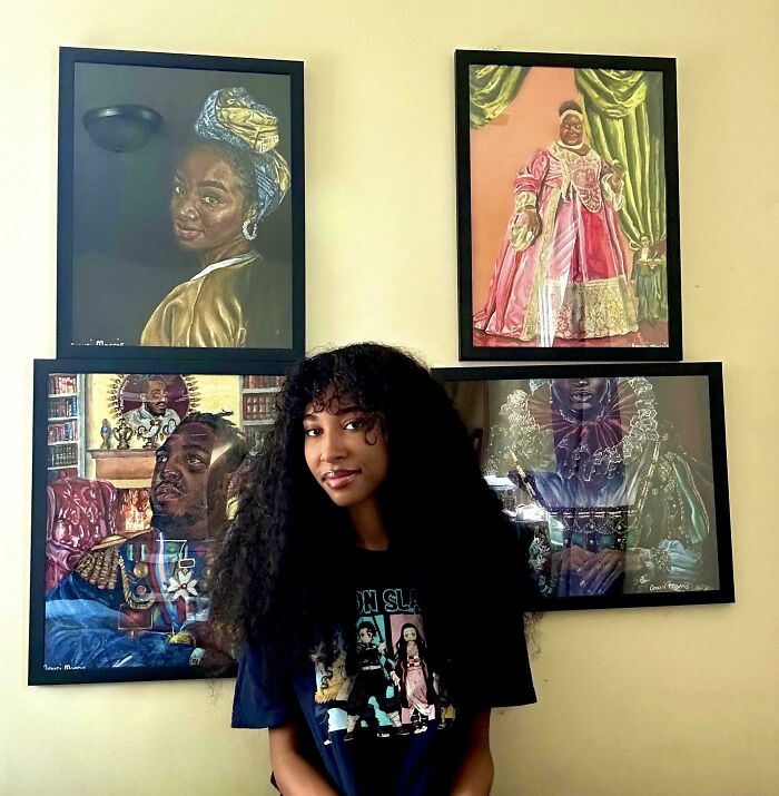 Me With A Few Of My Paintings!