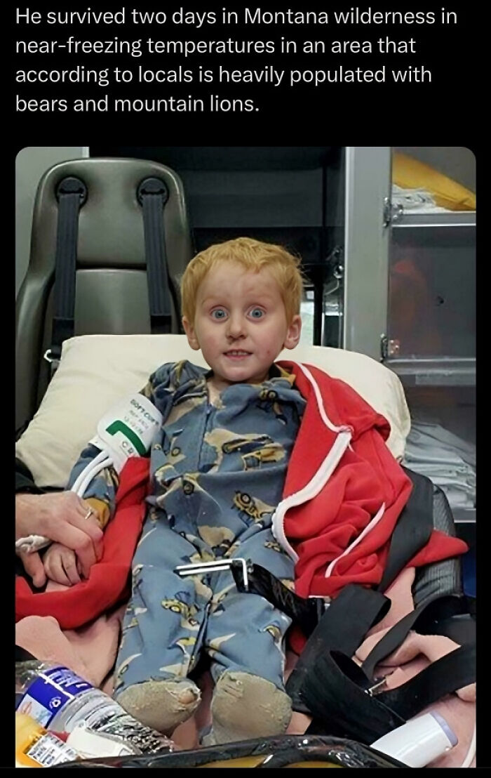 Young boy in pajamas with blood on face and blood pressure cuff, showing a disturbing image shared online.