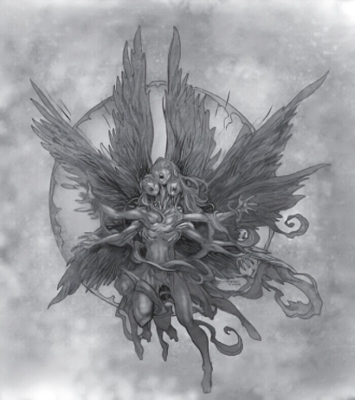 Ilustración de un ángel según es descrito en la Biblia