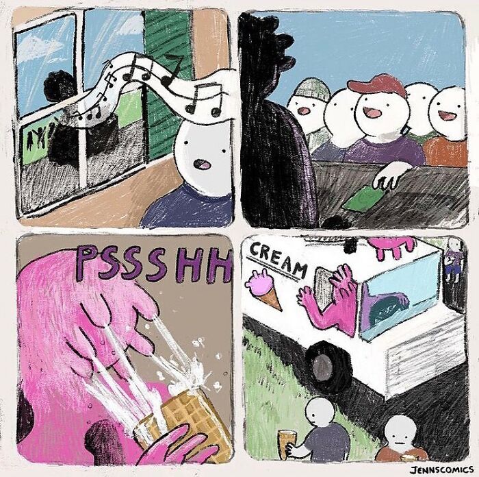 Jenna Noble’s 32 Cute Yet Dark Comics With Unexpected Endings (New Pics)